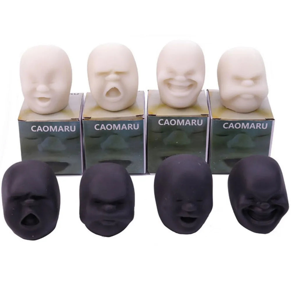Funny Face Mochi Squishy — 3D Stress Relief Doll