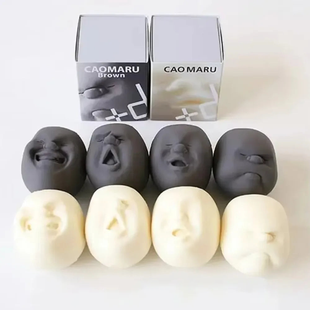 Funny Face Mochi Squishy — 3D Stress Relief Doll