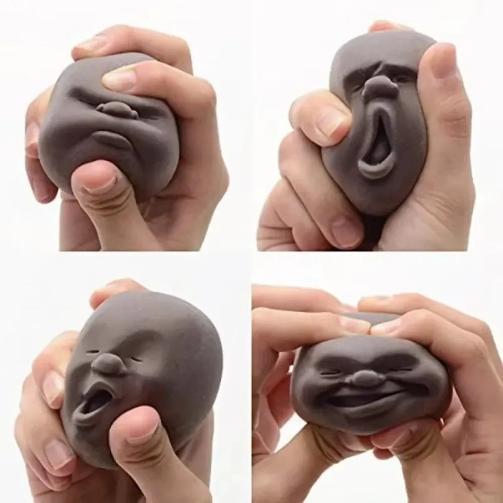 Funny Face Mochi Squishy — 3D Stress Relief Doll