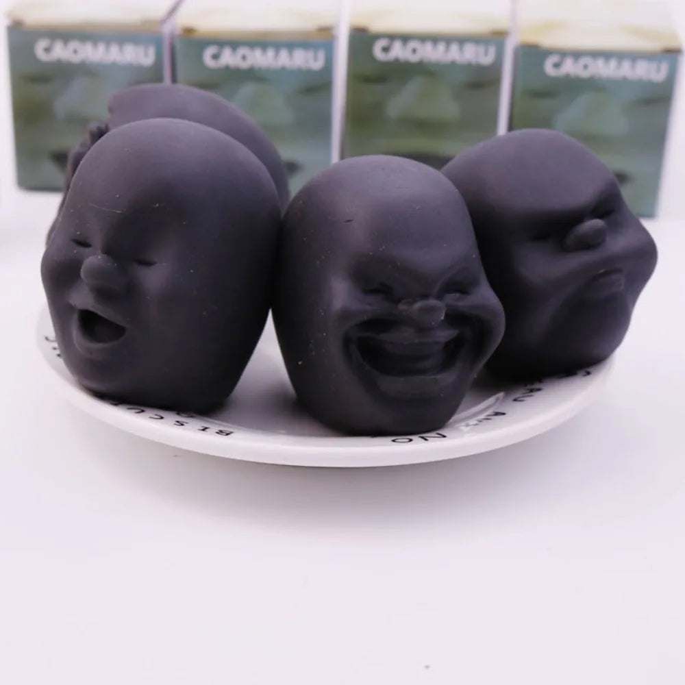 Funny Face Mochi Squishy — 3D Stress Relief Doll